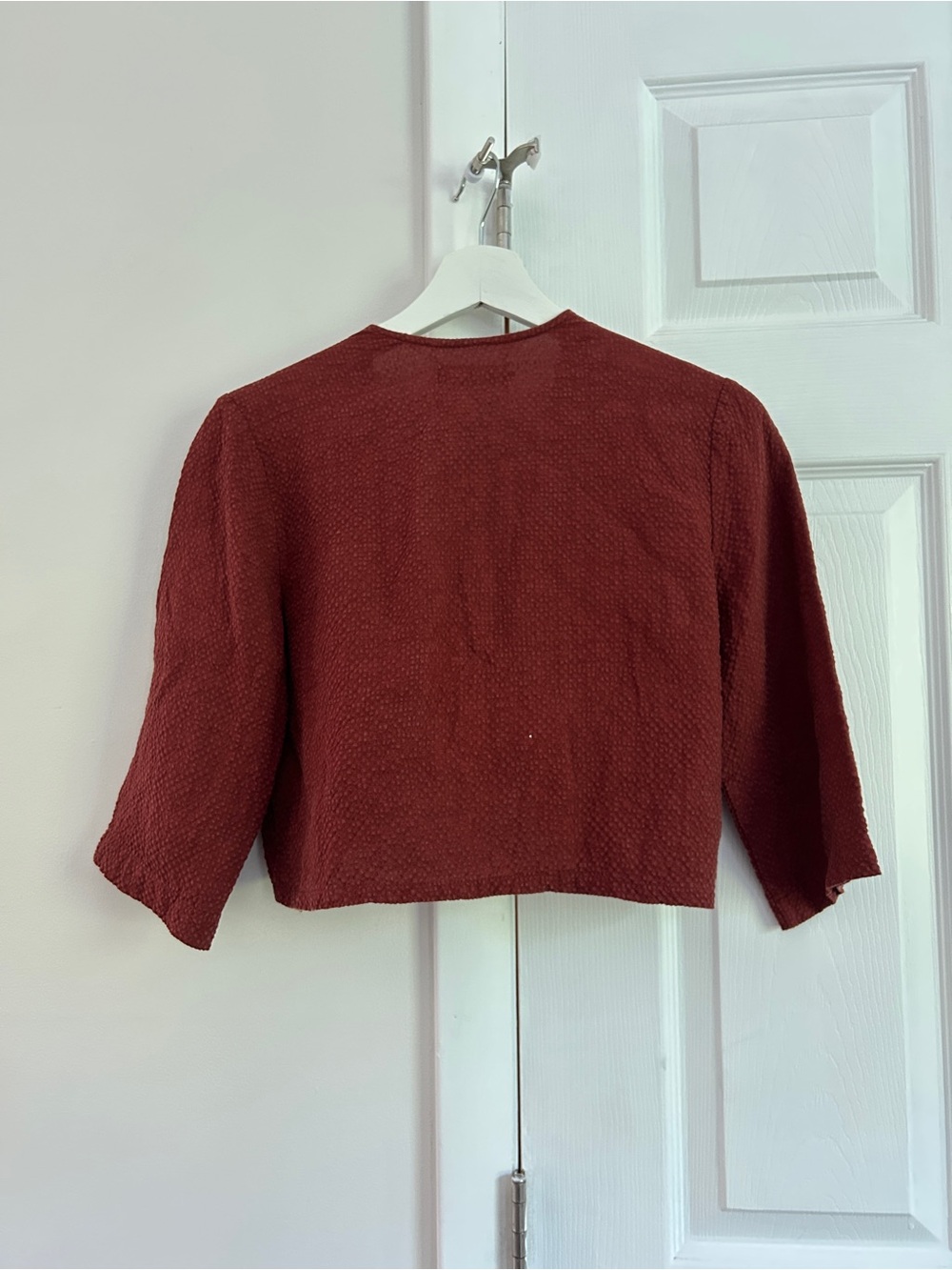 First Rite Cropped Tie Top - Picture 2 of 5